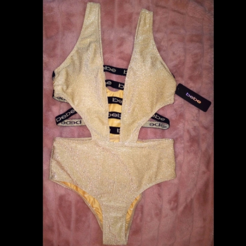 Bebe Gold Swimsuit